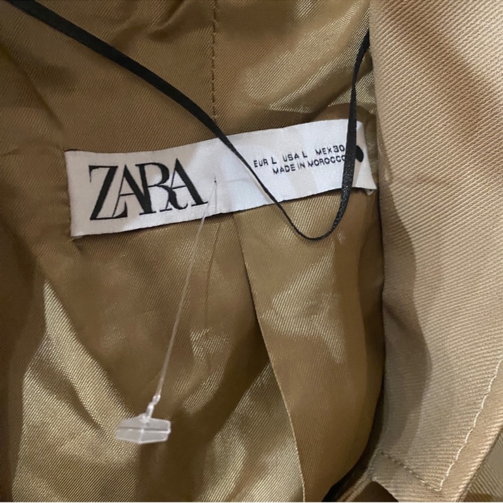 Zara flowy mink tan trench cost size Large - Picture 6 of 9